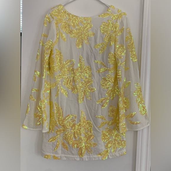 Endless Rose Linen & Sequence Mini Dress Size Small New With Tags - Picture 1 of 3